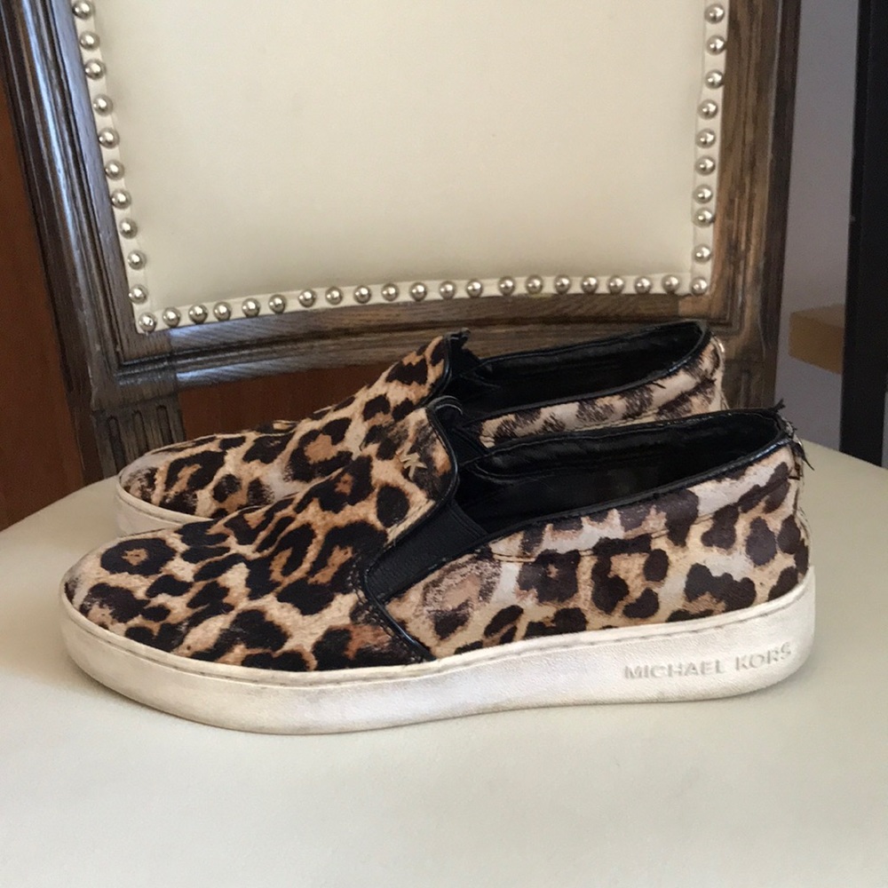 Michael Kors Leporard Print Slip-on Sneakers